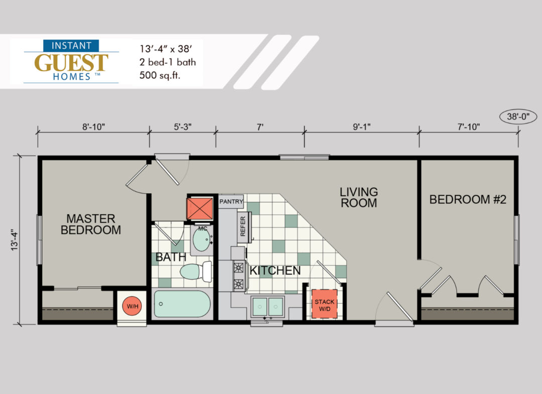 Instant Guest Homes Two Bedroom Plan